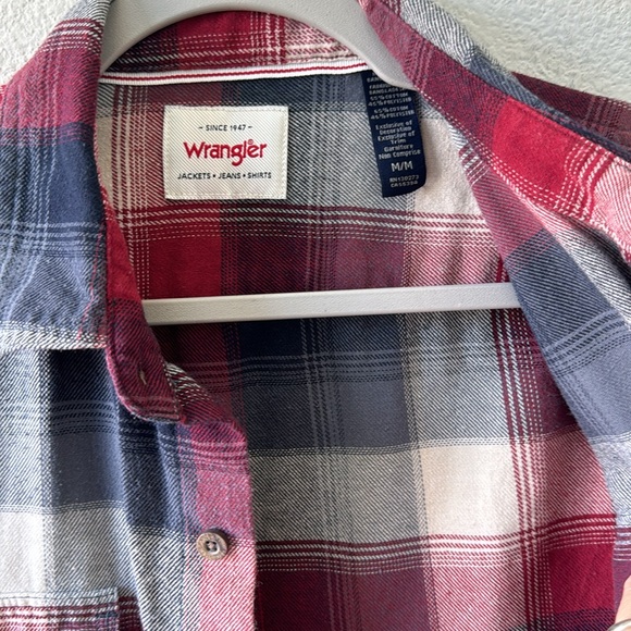 Wrangler Flannel Shirt Men’s Size Medium - Picture 2 of 4